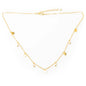 Gold plated pearl heart necklace with delicate chain from Suzie Blue Canada, featuring a charming pearl heart pendant.