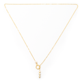 Triple Pearl Loop Necklace In Gold Plate - Shopthatapp.ca