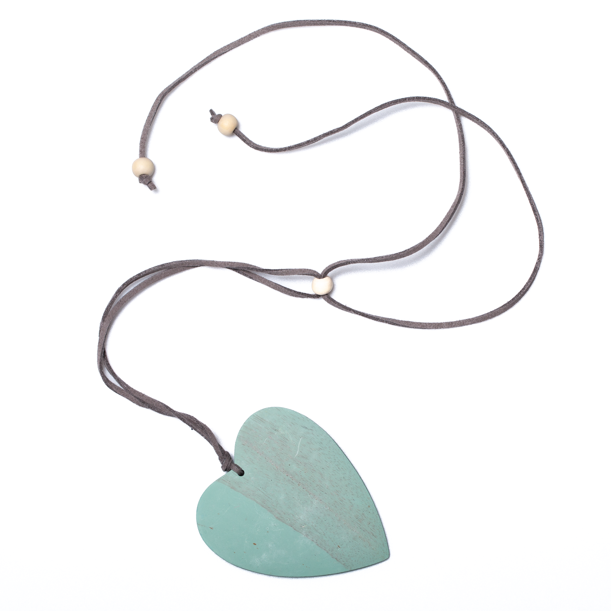 Tinted Wood Heart Necklace - Unique Handmade Jewelry for Nature Lovers - Shopthatapp.ca