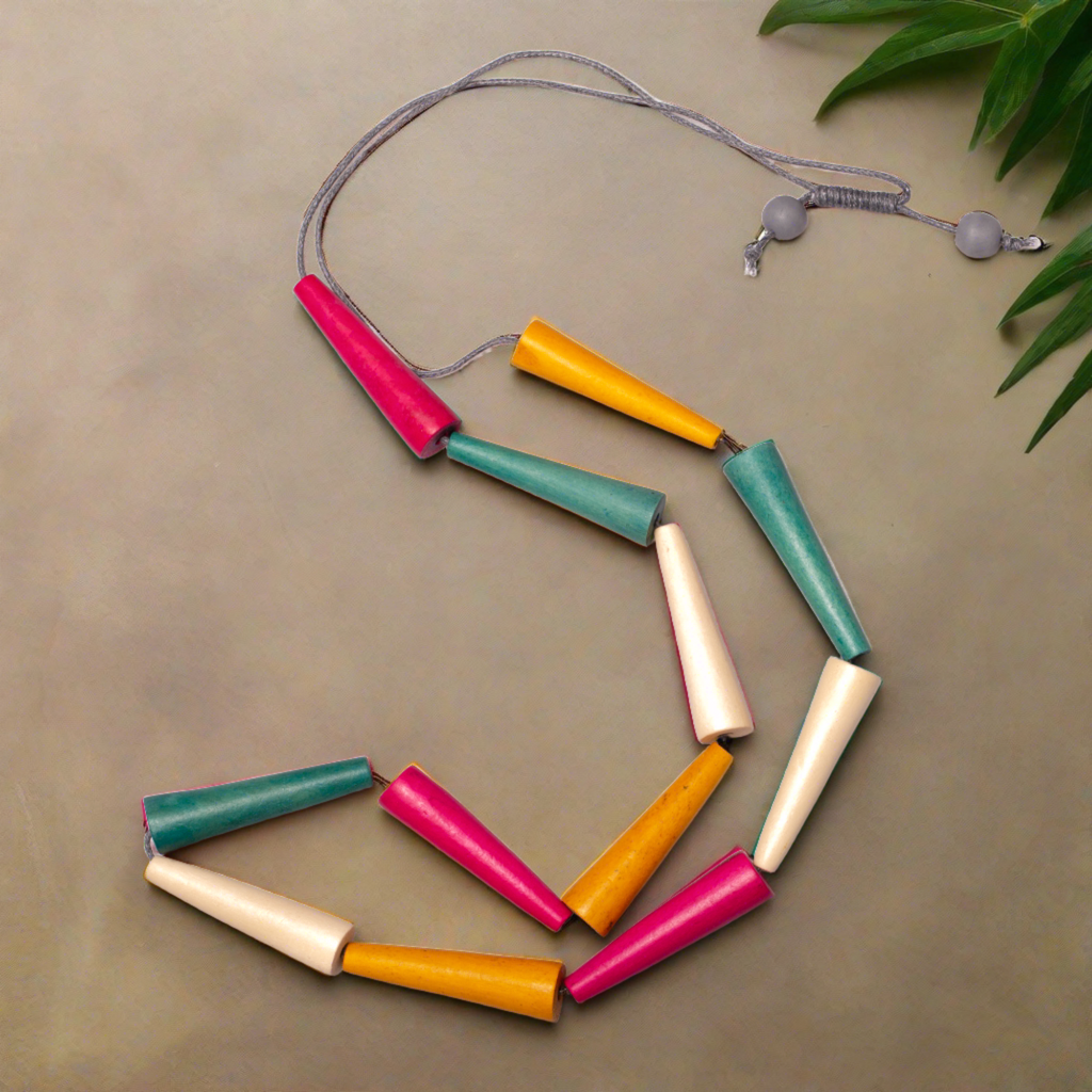 Wooden Cone Necklace - Shopthatapp.ca