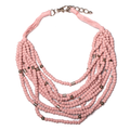 Chunky Wooden Bead Necklace with Multi Strand Design - Shopthatapp.ca