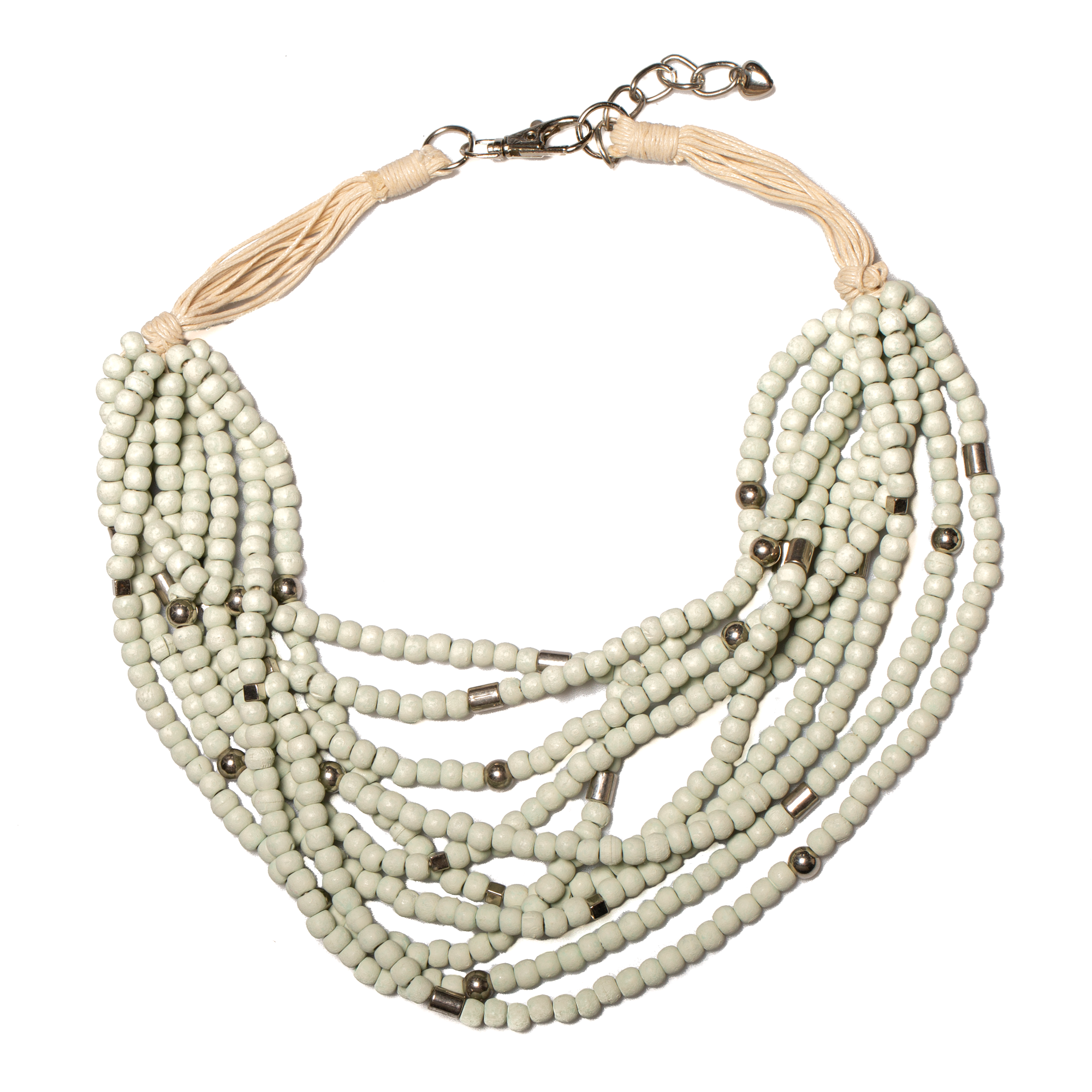 Chunky Wooden Bead Necklace with Multi Strand Design - Shopthatapp.ca