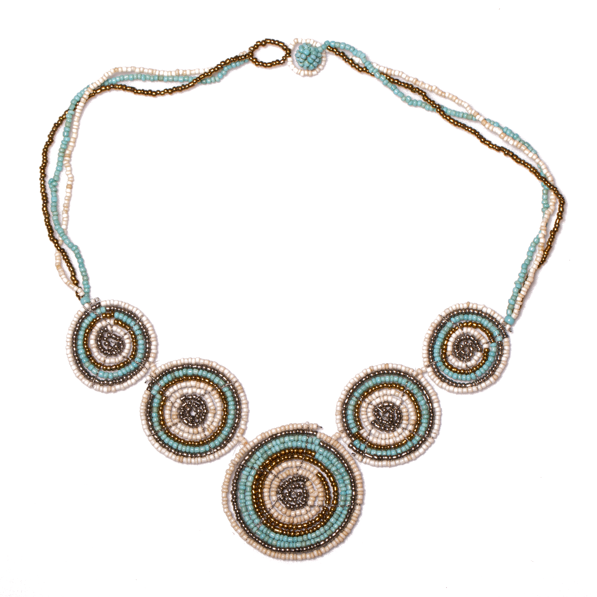 Beaded Circles Necklace - Elegant Beaded Necklace for Every Occasion - Shopthatapp.ca