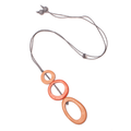 Tonal Resin Hoop Pendant - Elegant Triple Resin Design - Shopthatapp.ca