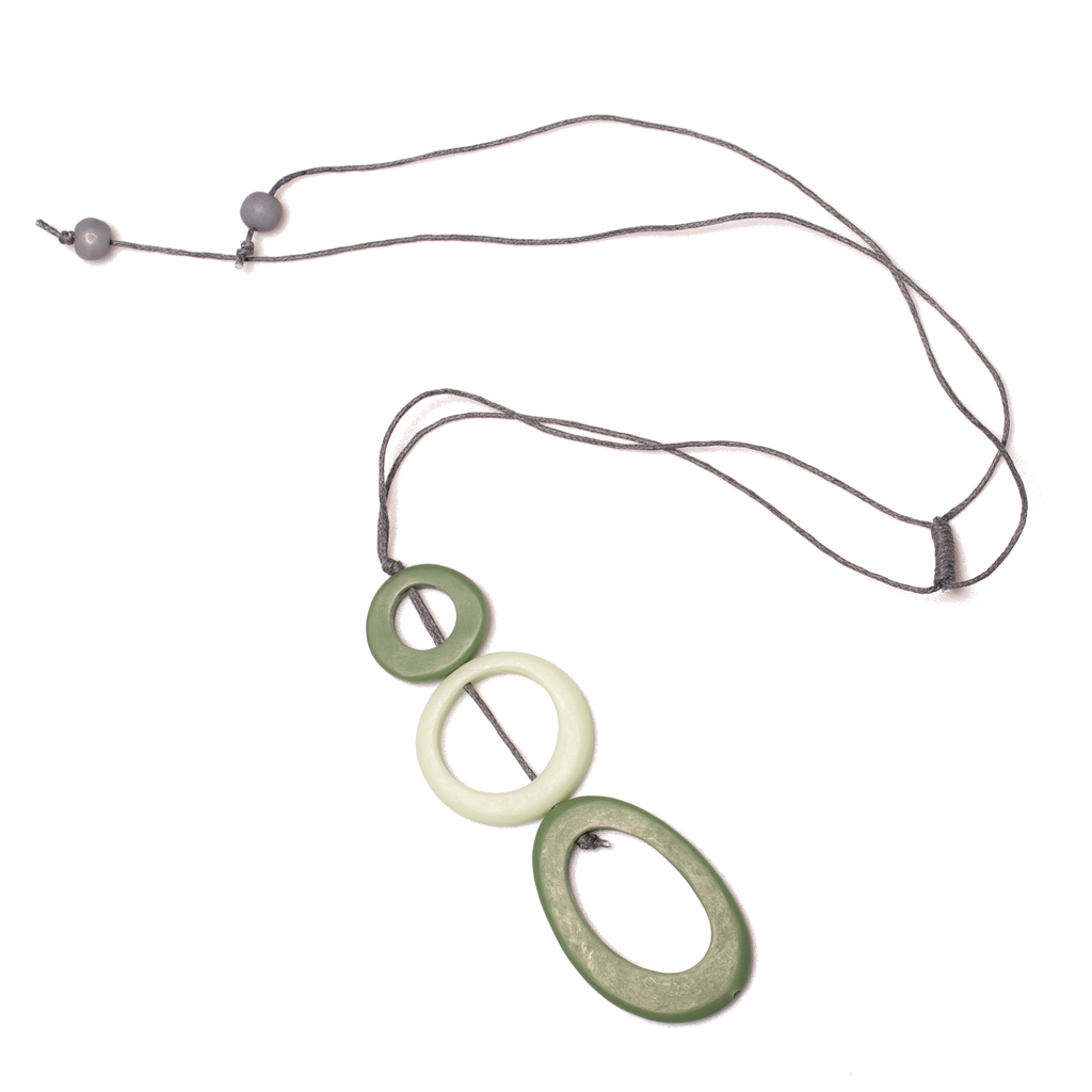 Tonal Resin Hoop Pendant - Elegant Triple Resin Design - Shopthatapp.ca