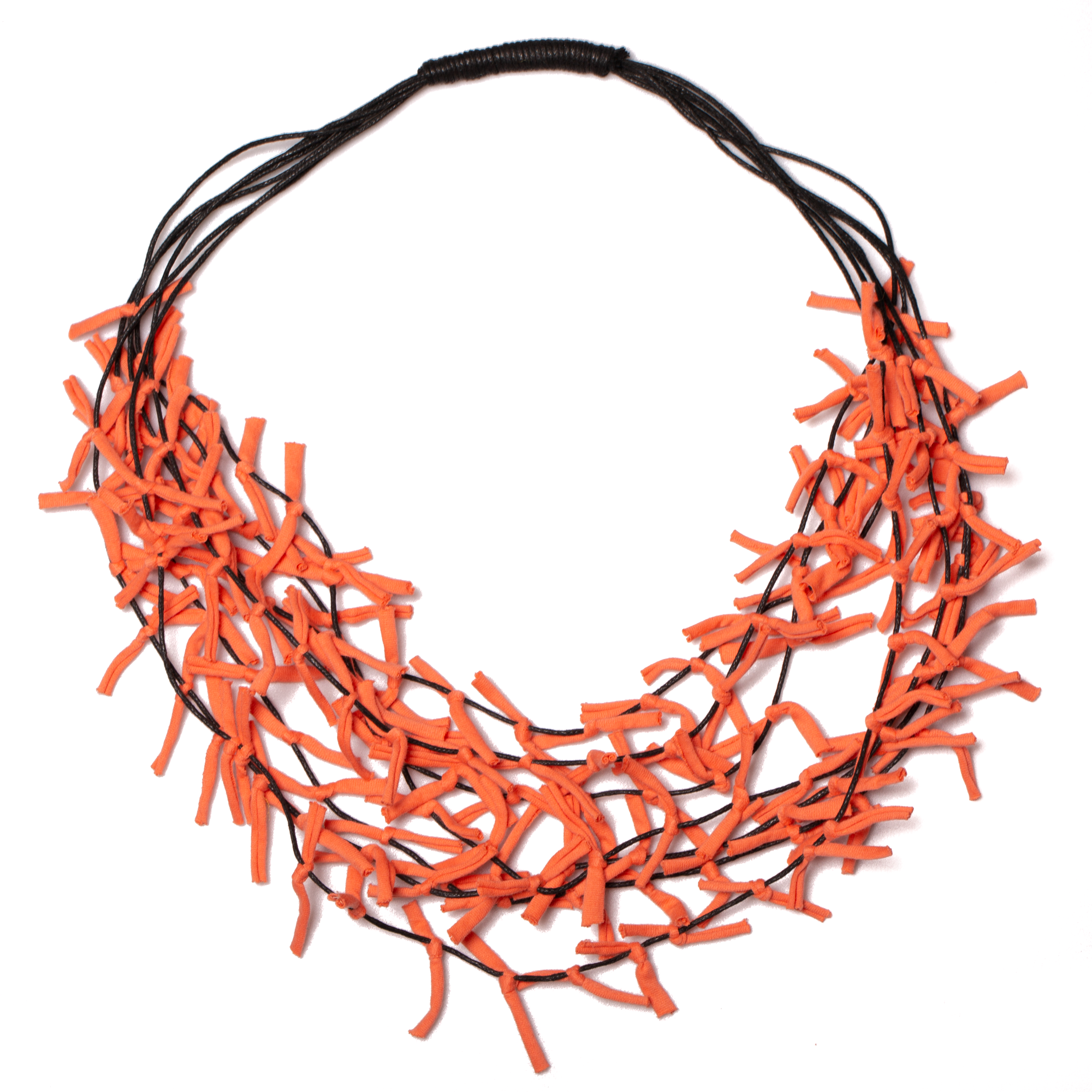 Multi Strand Knotted Necklace - Stylish Fabric Accessory - Shopthatapp.ca