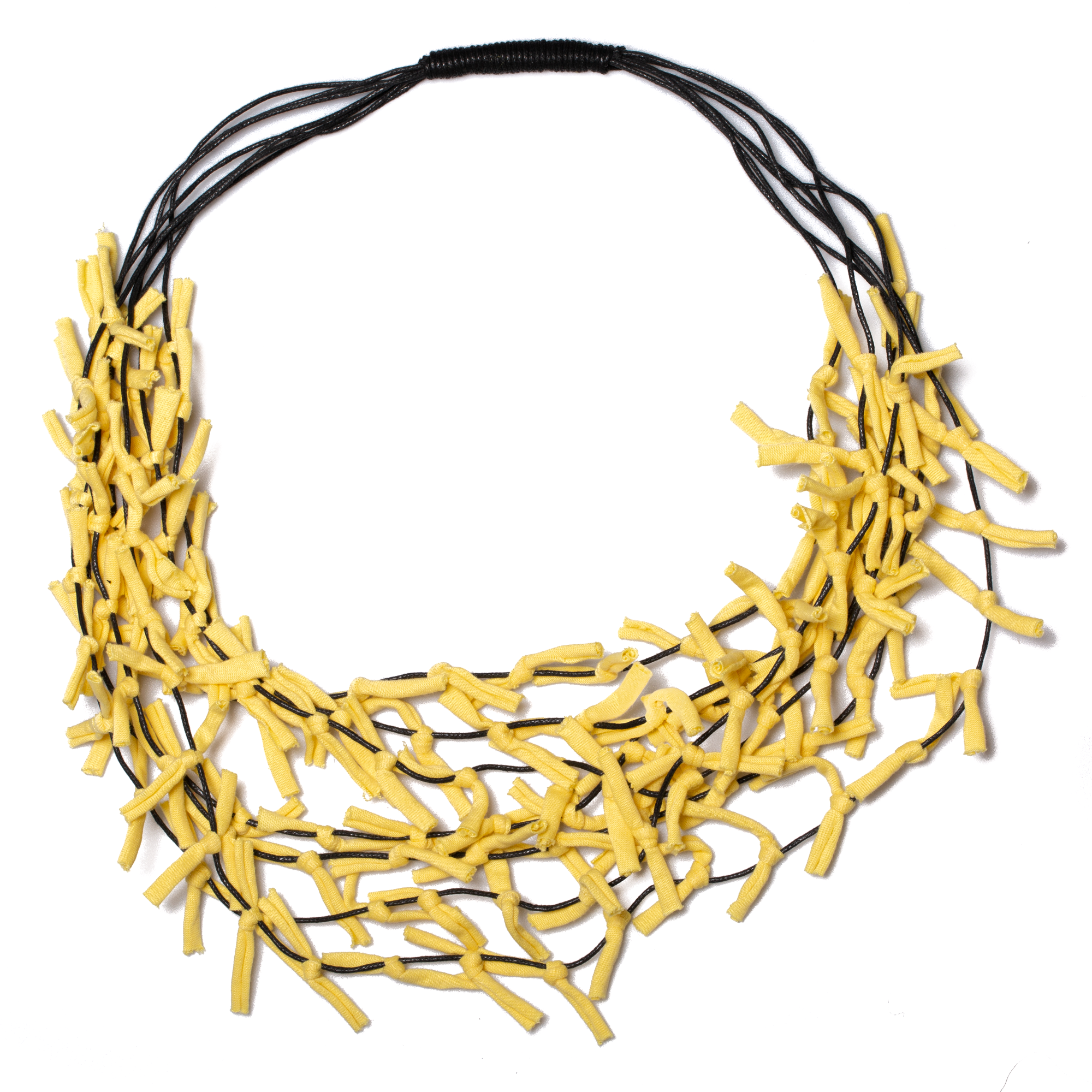 Multi Strand Knotted Necklace - Stylish Fabric Accessory - Shopthatapp.ca
