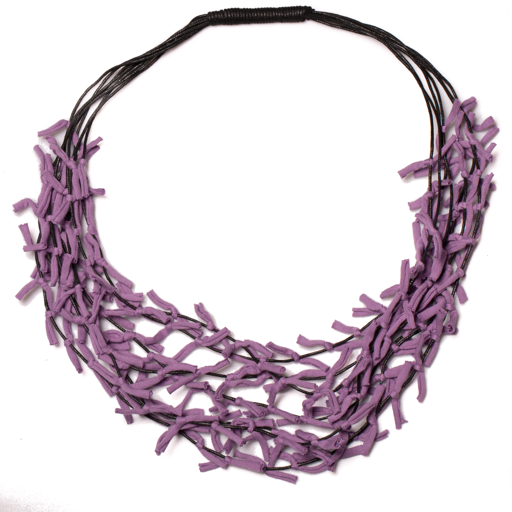 Multi Strand Knotted Necklace - Stylish Fabric Accessory - Shopthatapp.ca