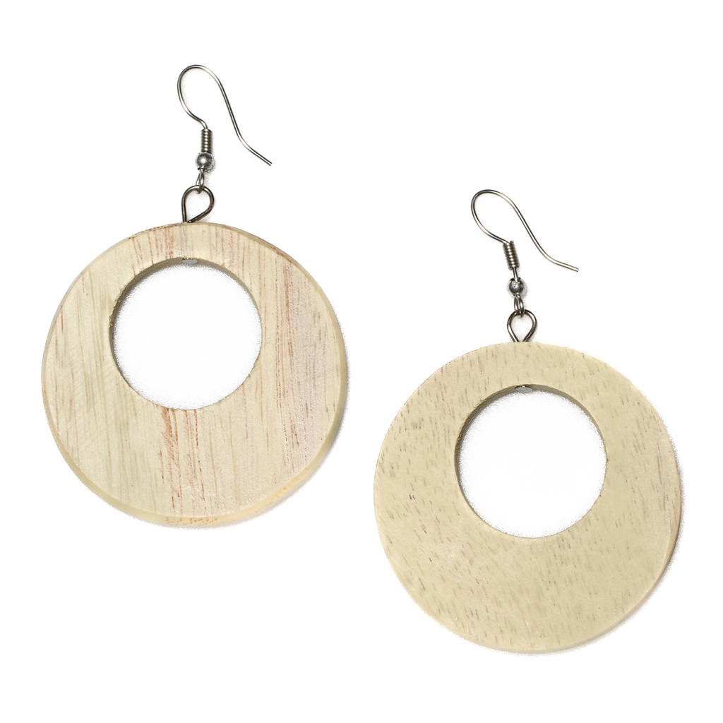 Round Wooden Hoop Earrings for Stylish and Eco-Friendly Fashion - Shopthatapp.ca