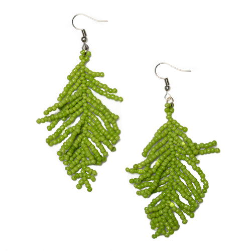 Beaded Leaf Earring - Shopthatapp.ca
