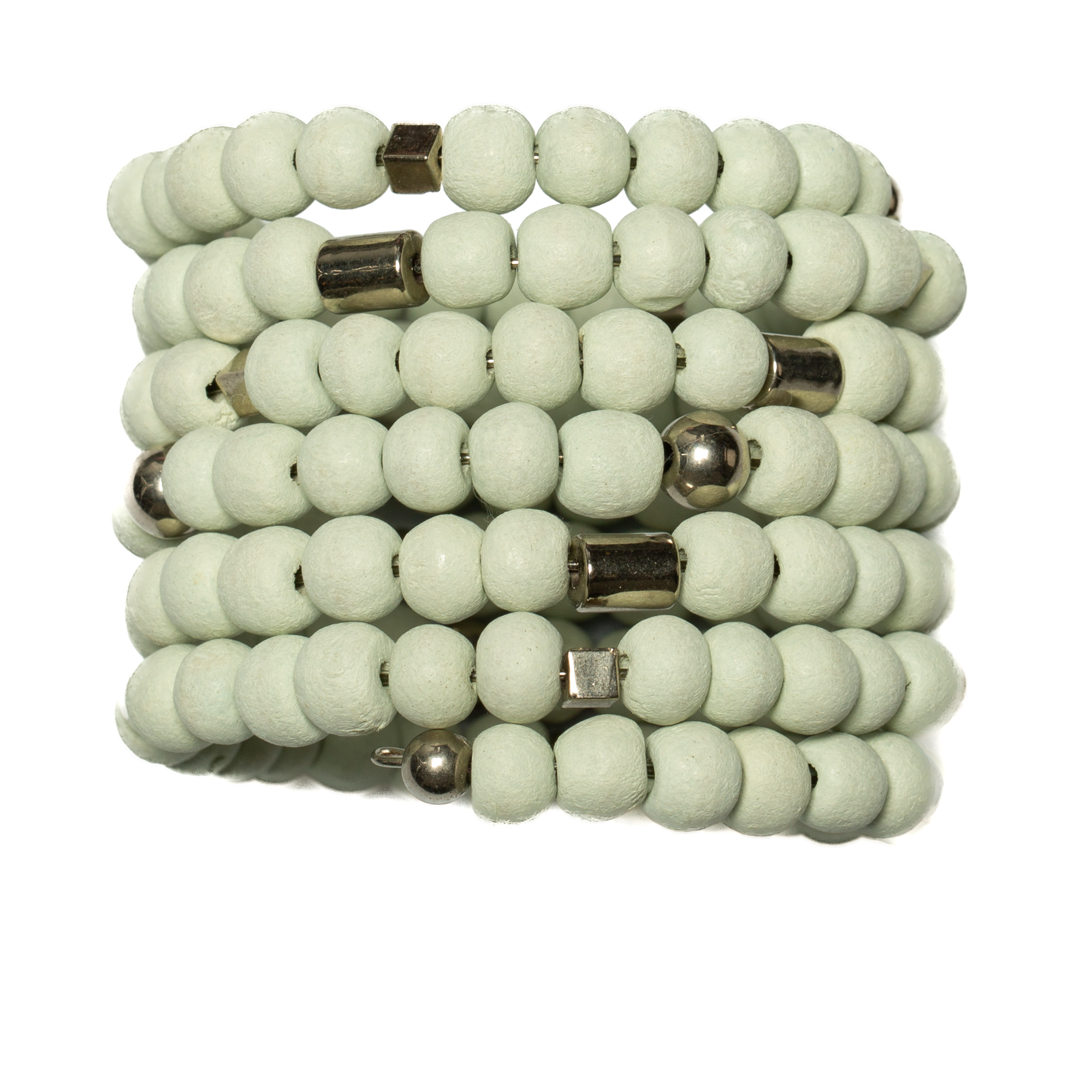 Chunky Wooden Bead Bracelet for Unique Spiral Style - Shopthatapp.ca