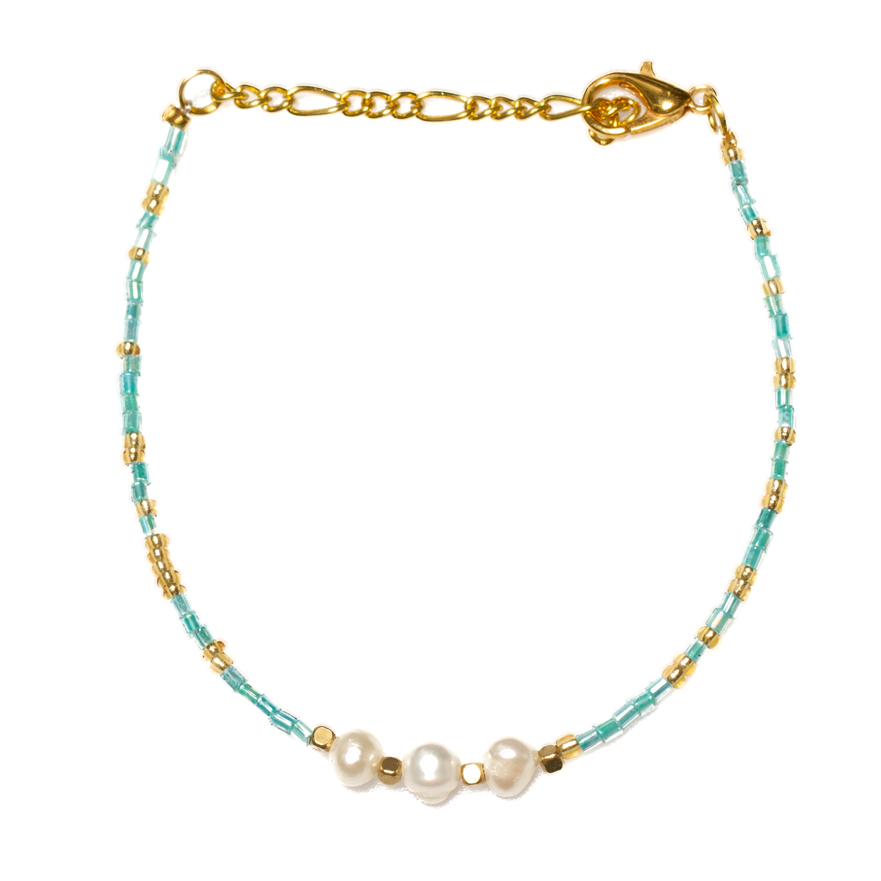 Triple Pearl Bracelet | Bone Tie Dye Kimono Inspired Accessory - Shopthatapp.ca