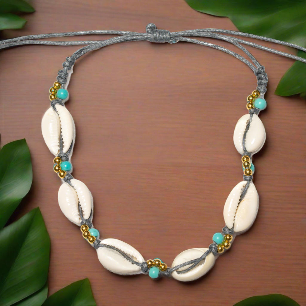 Shell Bead Anklet - Beachy Boho Charm for Stylish Footwear - Shopthatapp.ca