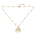 Stacked Heart Necklace In Gold Plate - Shopthatapp.ca