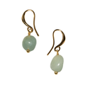 Simple Amazonite Drop Earrings In Gold Plate - Shopthatapp.ca