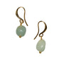 Simple gold-plated Amazonite drop earrings by Suzie Blue Canada with smooth turquoise stones and elegant design.