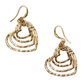Stacked Open Heart Earrings Gold Plate for Elegant Style - Shopthatapp.ca