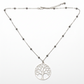 Tree Of Life Pendant Silver Plate on Ball Chain - Shopthatapp.ca