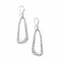 Hammered silver plate earrings with an elegant oval design by Suzie Blue Canada, showcasing a polished, textured finish.