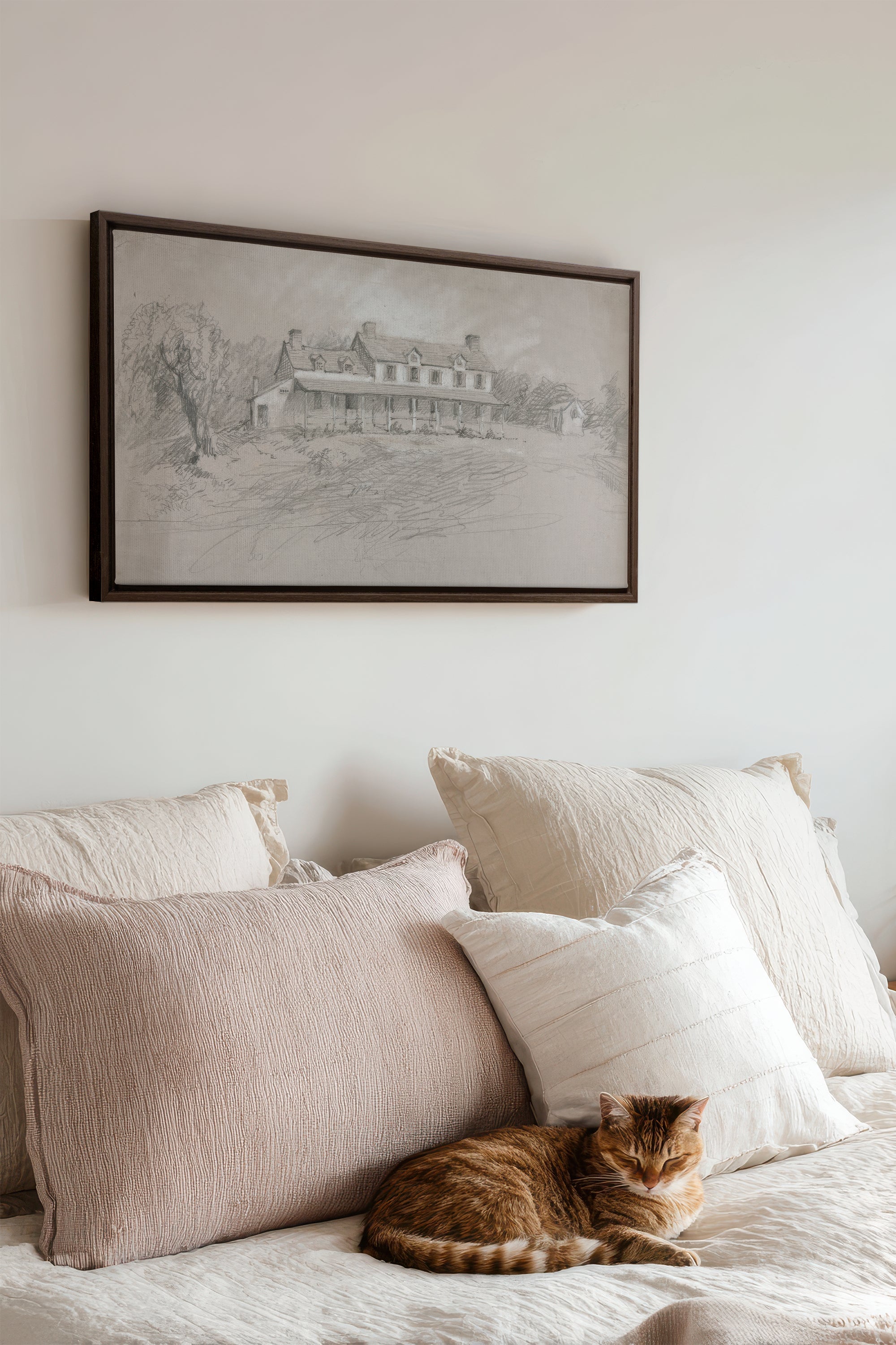 SHADOWED HOUSE Art Print | Oeuvre sur toile étirée