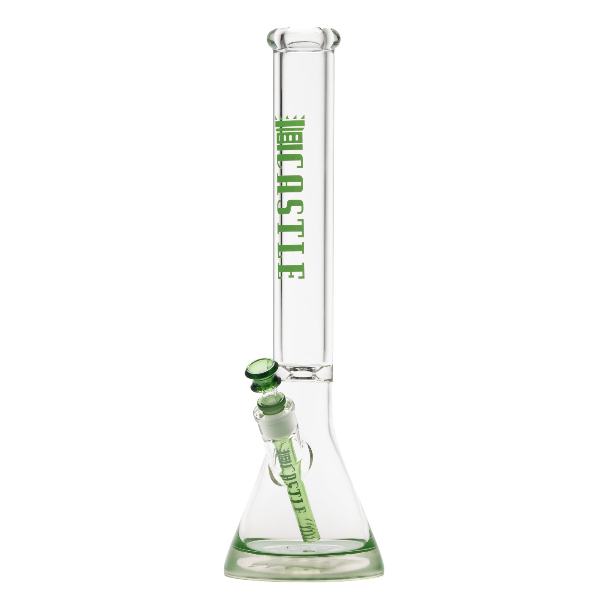 18 Inch Glass Beaker Bong - 9mm Thick with Colored Logo
