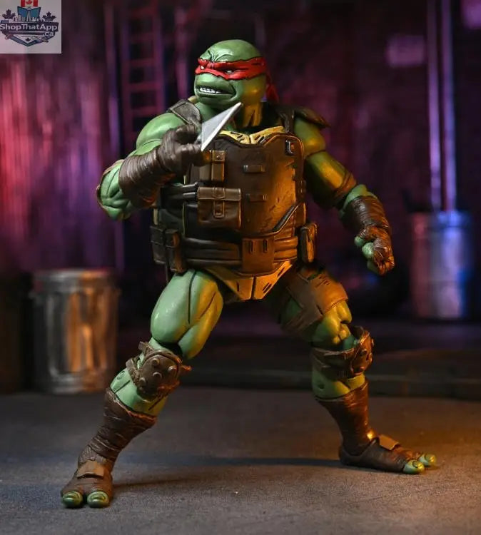 Toy Snowman Neca Teenage Mutant Ninja Turtles Ultimate Raphael action figure from The Last Ronin, detailed collectible toy with weapons and mask.