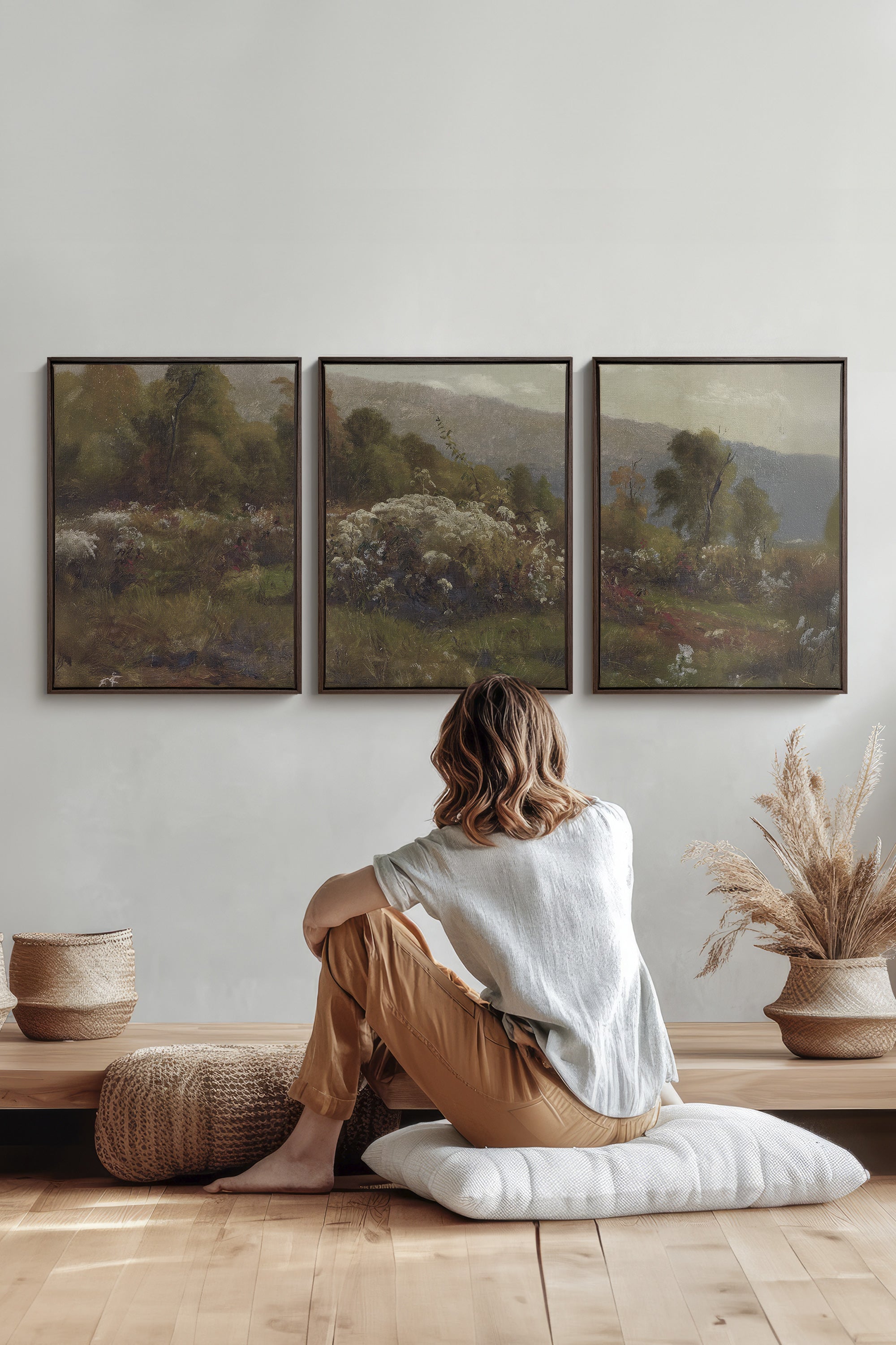 TRIO DOUCEURS CHAMPÊTRES (3 Oeuvres sur toile étirée)
