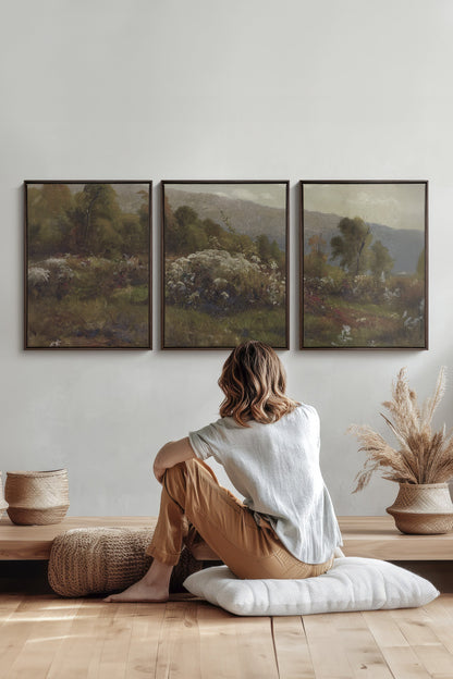 TRIO DOUCEURS CHAMPÊTRES (3 Oeuvres sur toile étirée) - Shopthatapp.ca