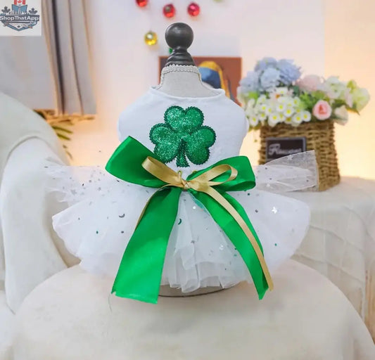 Lucky Me Saint Patrick’s Day Dog Dress - Festive Saint Patrick's Day Dog Dress for Your Pup - Shopthatapp.ca