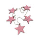 String of 5 hanging wooden star decor by Suzie Blue Canada, perfect for home decoration and wall display.