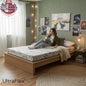 UltraFlex® Atlas mattress with cooling gel foam and breathable bamboo cover, Canadian-made firm reversible foam for comfort and support.