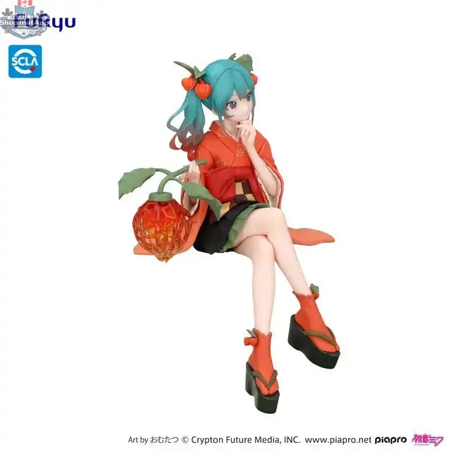 Hatsune Miku Flower Fairy Winter Cherry anime figure by Hawk Collectibles, detailed Noodle Stopper figure with vibrant colors and intricate design.