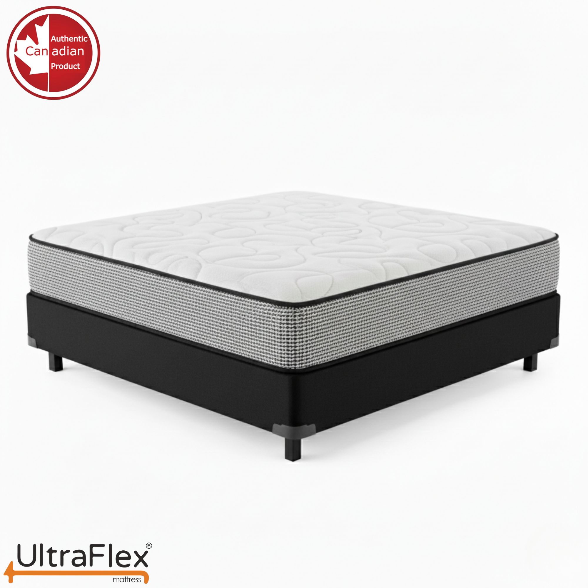 UltraFlex® DreamWeaver Mattress and BoxSpring Set Medium Firm Pocket Coil Hybrid Mattress – Canadian-Made Orthopedic Support with Cooling Gel Foam, Quilted Top, Breathable & Hypoallergenic Comfort, Edge Support & Motion Isolation - Shopthatapp.ca