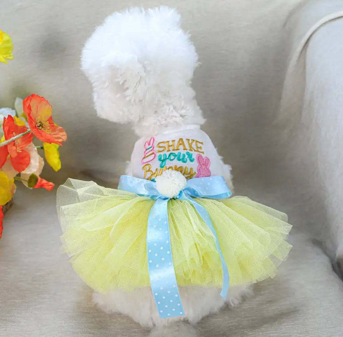 Shake Your Bunny Easter Dog Dress - Festive Luxury Pet Outfit - Shopthatapp.ca