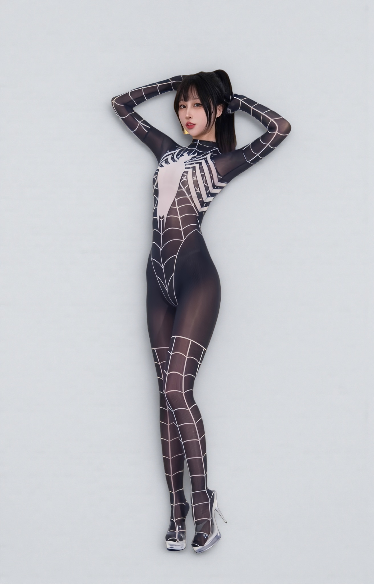 Super Hero Spider Sheer 10D Nylon Full Bodysuit Body Stocking Lingerie - Shopthatapp.ca