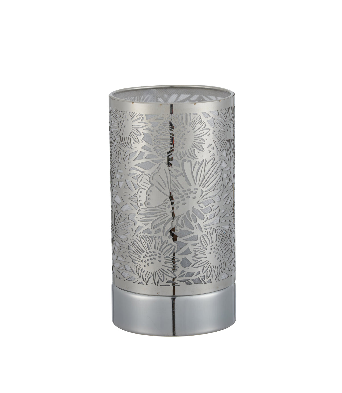 7" touch lamp-Fragrance Wax Melts Warmer -Electric Candle Essential Oil Burner-Metal Silver Sunflower Table Decor