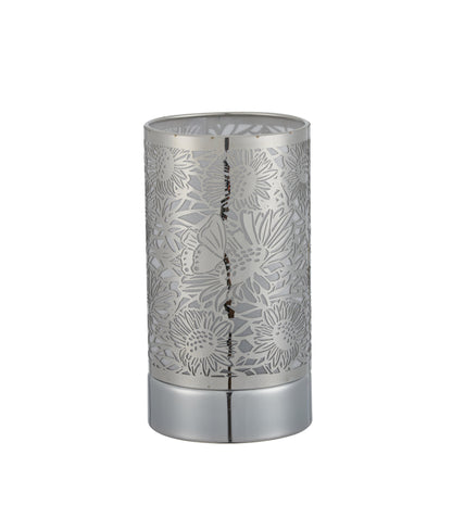 7" touch lamp-Fragrance Wax Melts Warmer -Electric Candle Essential Oil Burner-Metal Silver Sunflower Table Decor