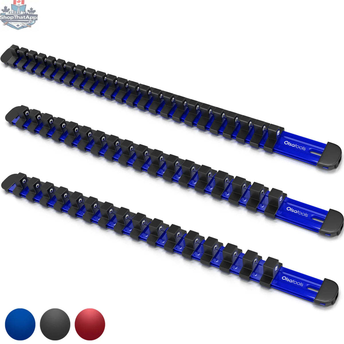 Aluminum Socket Organizer Rails with Locking End Caps - Shopthatapp.ca