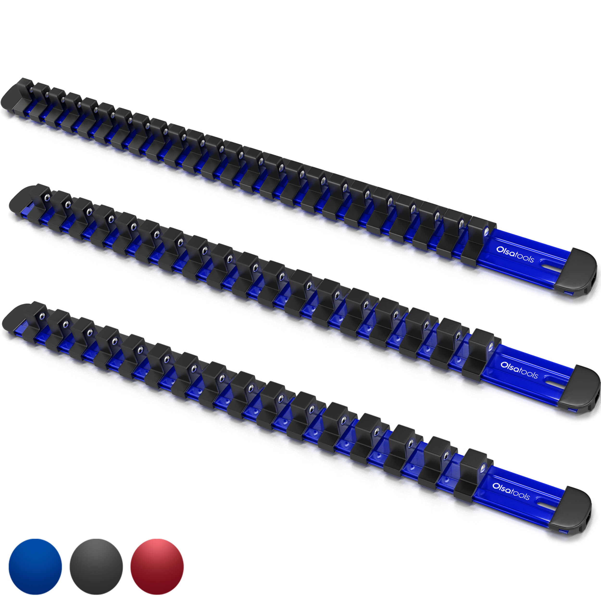 Aluminum Socket Organizer Rails with Locking End Caps - Shopthatapp.ca