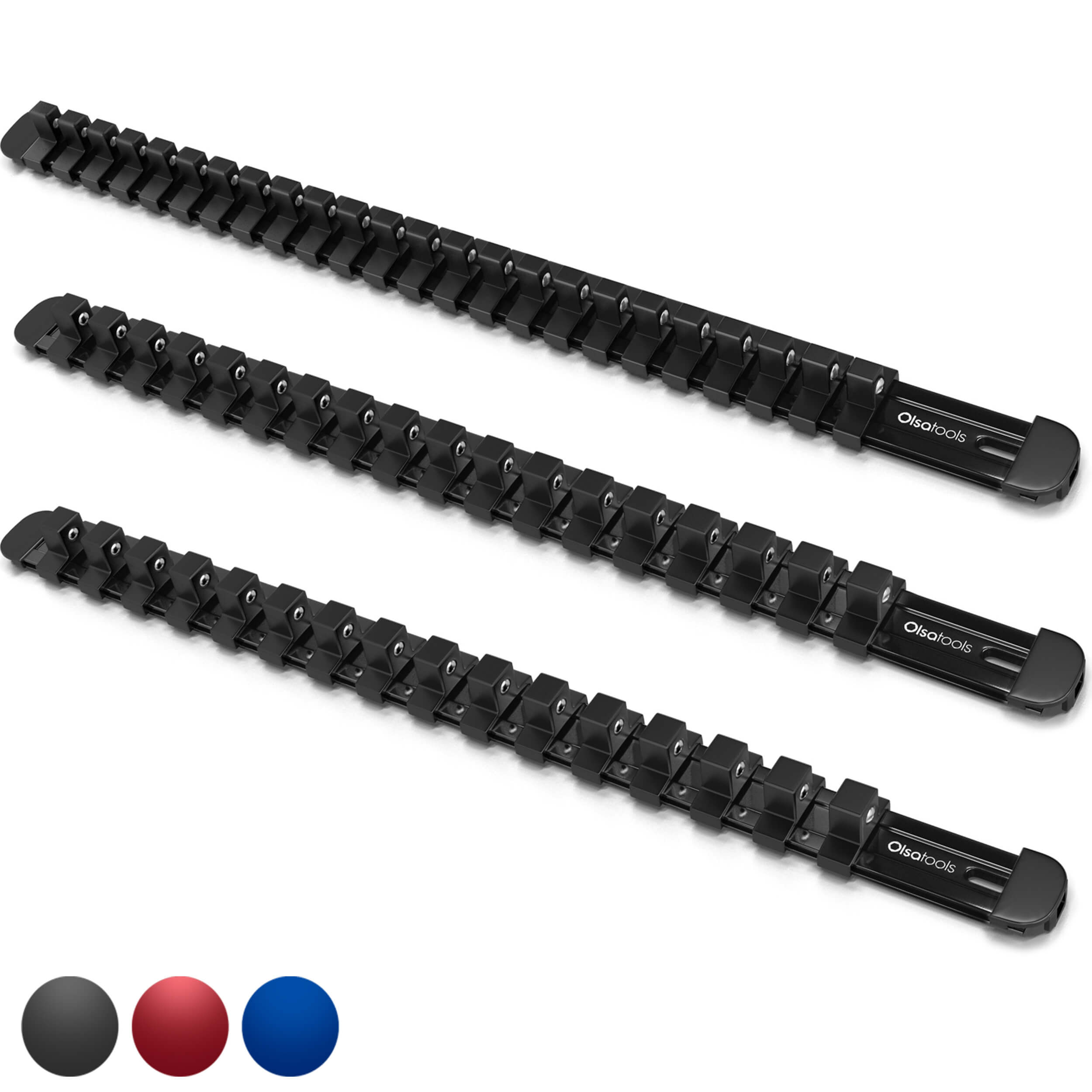 Aluminum Socket Organizer Rails with Locking End Caps - Shopthatapp.ca