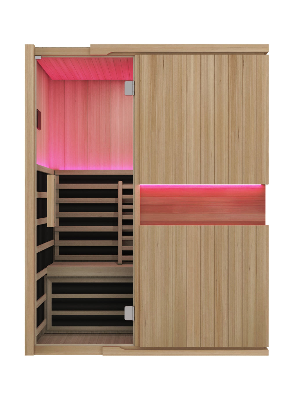 Blisspod | Milano | Full Spectrum Sauna Canadian Hemlock Ultra Low EMF, 7 Far Infrared & Red Glass Heater & Chromotherapy – 3 Person - Www.Shopthatapp.ca