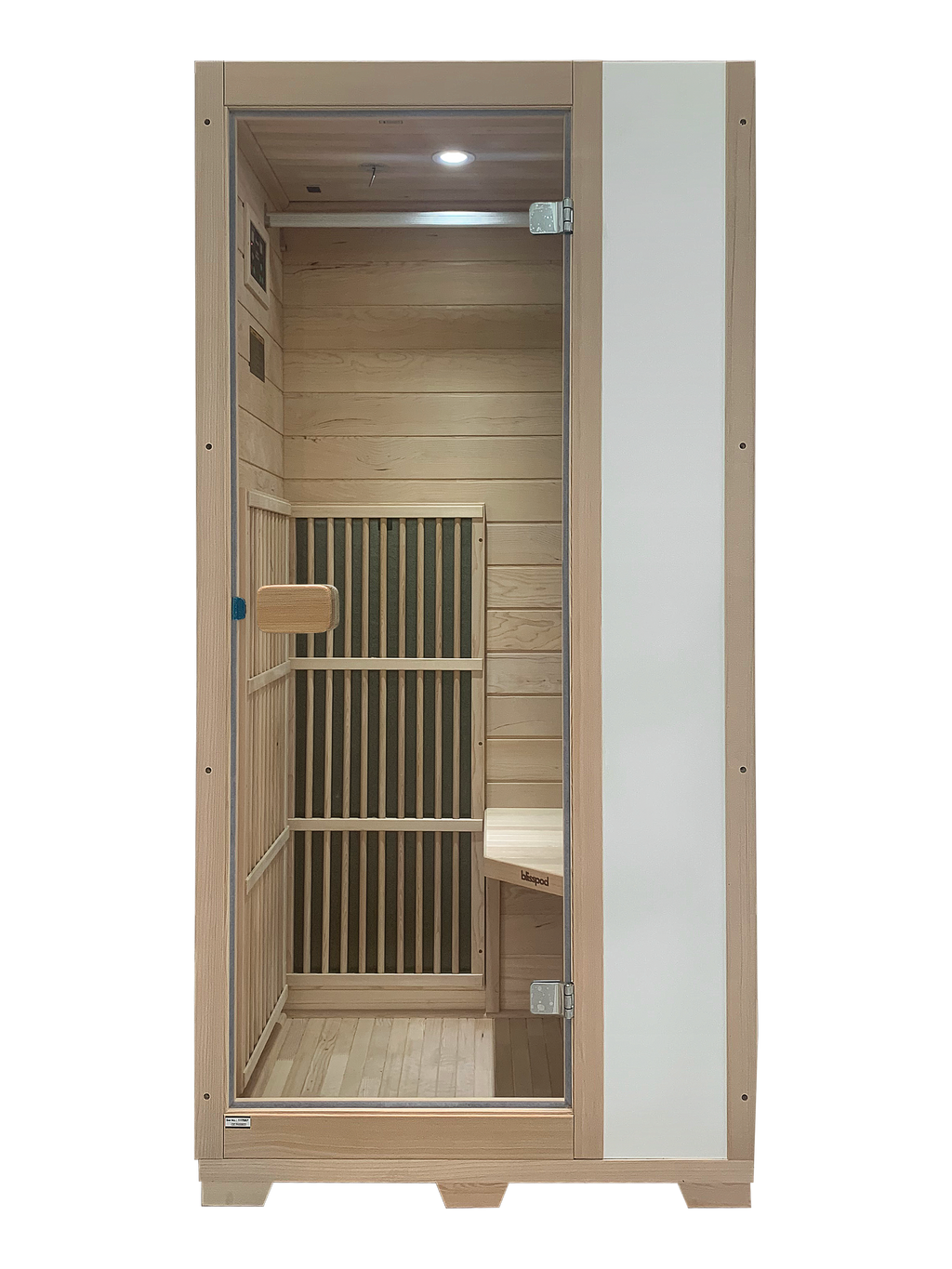 Blisspod | Vienna | Far Infrared Sauna | Canadian Hemlock Very Low EMF | 72.8"H x 35.4"W x 25.6"D | 1 Person - Www.Shopthatapp.ca