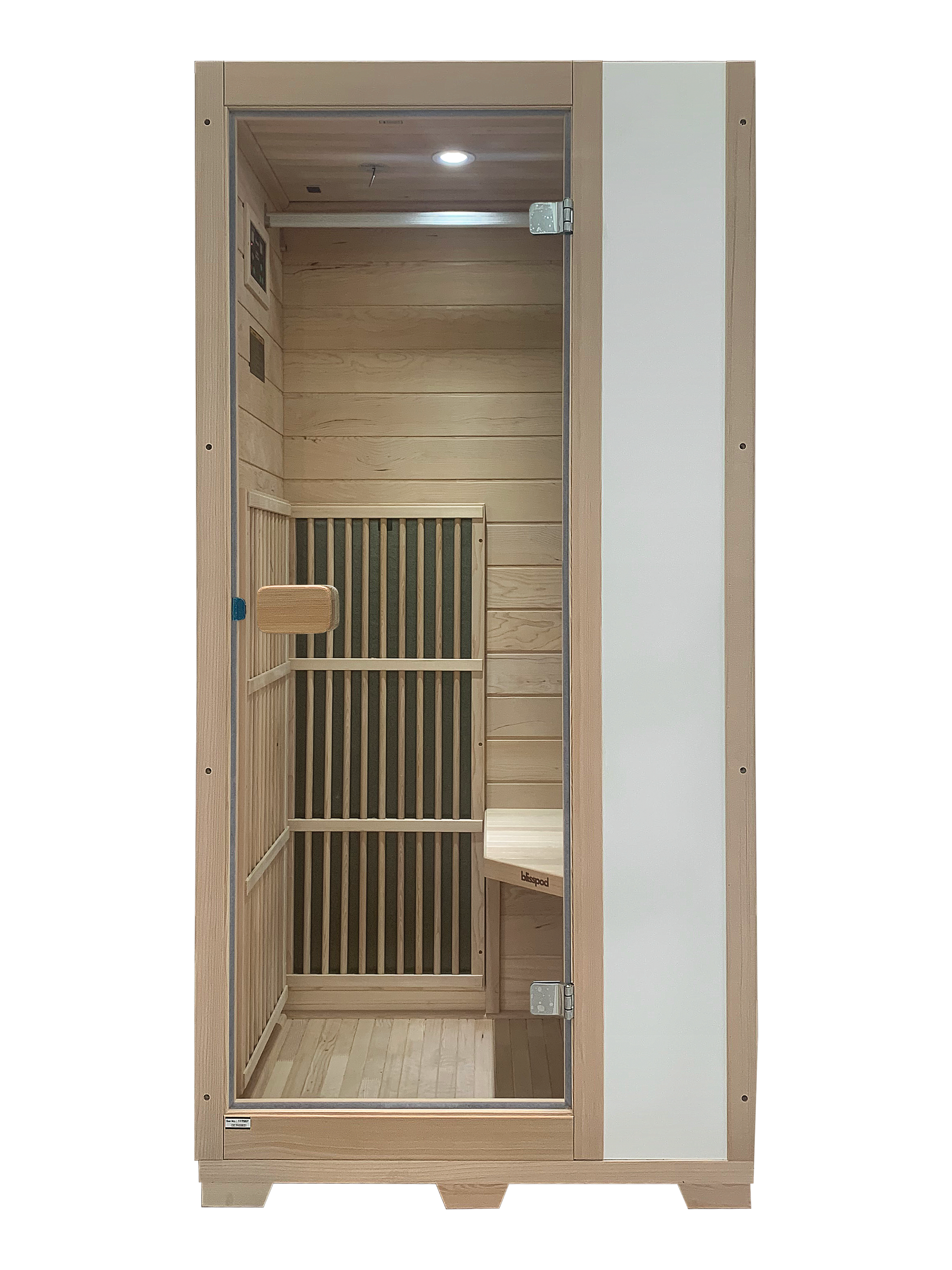 Blisspod | Vienna | Far Infrared Sauna | Canadian Hemlock Very Low EMF | 72.8"H x 35.4"W x 25.6"D | 1 Person - Www.Shopthatapp.ca