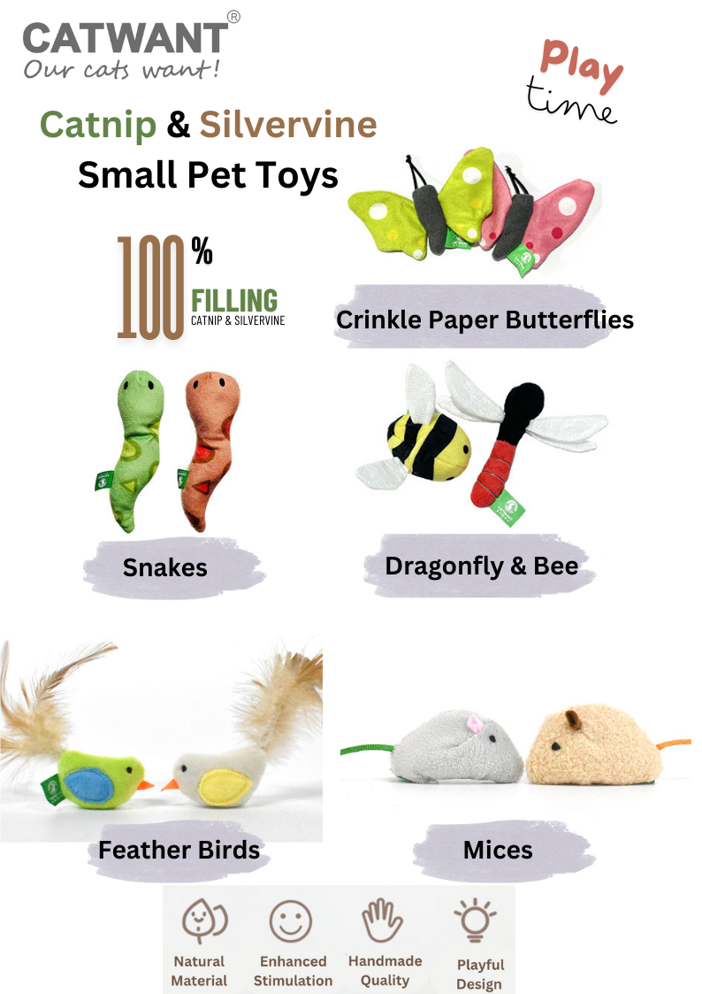 Catnip Silvervine Pet Toys for Small Pets - Happy Playtime Guaranteed - Shopthatapp.ca