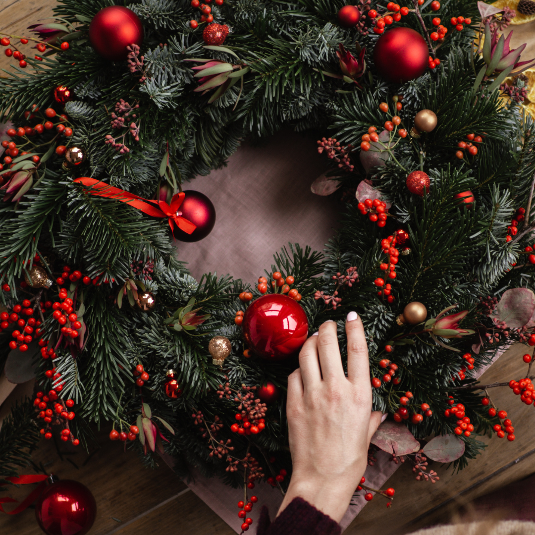 Holiday Wreath Making Workshop for Teams & Friends — Create Custom Winter Wreaths (Group of 10)