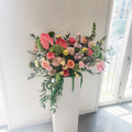 Whimsical Garden Flower Installation – Luxe Seasonal Blooms, 36 x 24 in, Perfect for Weddings & Events