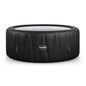 Zoppinh Atlantic 4/6-person inflatable round hot tub with slate exterior and integrated heater, perfect for relaxing outdoor spa experiences.