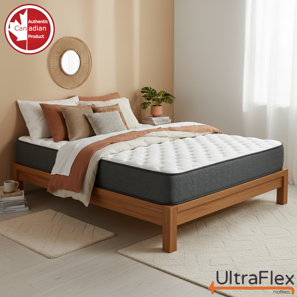 UltraFlex® STELLAR Mattress and BoxSpring Set Medium Firm – Premium Orthopedic Mattress with Cooling Gel, High-Density Soy Foam & Quilted Top | Made in Canada - Shopthatapp.ca