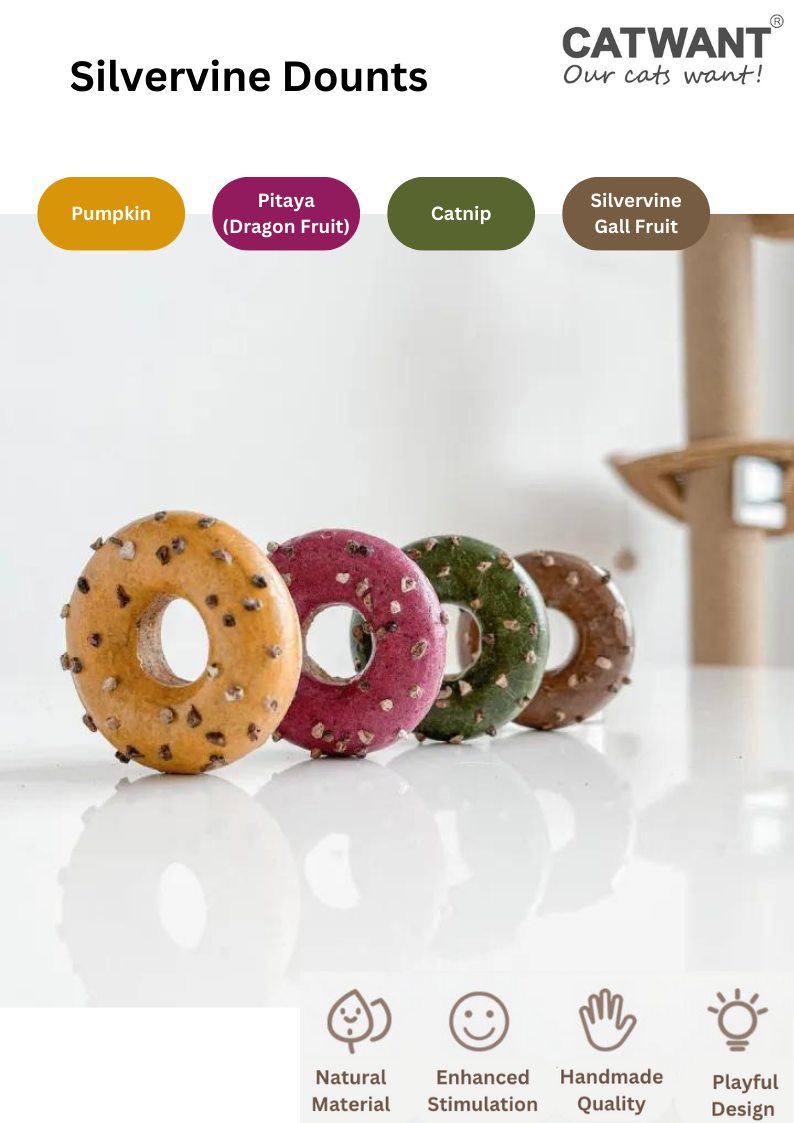 Silvervine Donut Cat Toy - Engaging Playtime for Your Feline Friend - Shopthatapp.ca