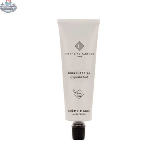 Essential Parfums Bois Imperial hand cream in 50 ml tube, featuring elegant packaging and a luxurious fragrance.